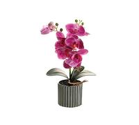 susiodeu Orquídea Artificial Bonsai Potted Phalaenopsis Home Garden Color Brillante Planta Falsa Realista para Interior Balcón Boda, Púrpura
