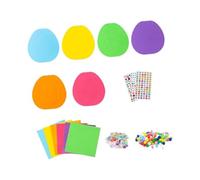 susiodeu Proyecto de Arte de Primavera para niños: los Kits Manualidades con Huevos Pascua ofrecen infinitas oportunidades diversión y Aprendizaje. Suministros Espuma para Manualidades. Kits