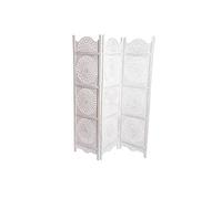 Suska-Regalos BIOMBO Madera Tallada 150X183X2 Blanco, 150x183