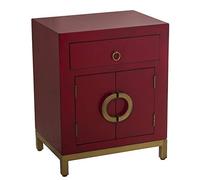SuskaRegalos Mesa Noche Madera C/cajón Y 2 Puertas Roja 44,5x32x55cm