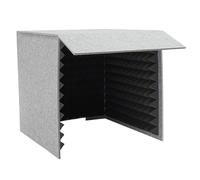 Susoso Caja de grabación de sonido, caja de sonido cuadrada, cubierta insonorizada, reducción efectiva del ruido para videoconferencias, 60 x 60 x 60 cm, gris, negro