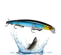 Suspending Jerkbait, Jerkbaits para la de bajo | Jerkbaits de hundimiento Lento Duro, Marina y Equipo al Aire Libre, Ataque de Agua Salada para el bajo - Tipo de de Senderismo Negro