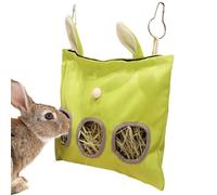 Suspensible Hay Feeder Bag, Washable Small Animal Food Dispenser, Adorable Slow Eating Pouch, Rabbit Hay Holder, Portable Hanging Pet Feeder, 11.81x13.78 Inches