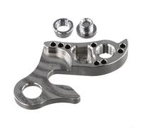 Suspensión de cambio trasero para bicicletas de trekking - Sus304 - Gancho trasero de acero inoxidable 65 x 43 x 8 mm para fácil transporte estilo hueco acabado plateado