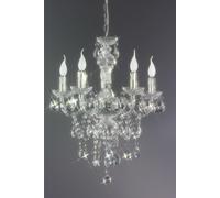 Reality R1107-00 Leuchten - Lámpara con 5 luces, bombillas excluidas, E14, 40 W, 230 V, A++, E, IP20, alto de 150 cm, diámetro de 52 cm, acrílico, transparente claro