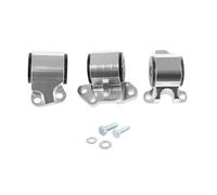 Suspensión Motor Kit de Soporte de Motor de Repuesto para Civic EG D15 D16 B16 B17 B18 con Perno de 2 Orificios Montaje Motor Soporte(Plata)