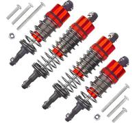 suspensión neumática trasera amortiguadores Amortiguadores De Aceite RC 1/10 Para Subaru Brat, Kit De Repuesto Para Coche Todoterreno.(Rojo)