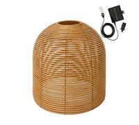 Suspensión solar HANG BOHEME SOLAR de poliratán con cable híbrido de red y solar de 5 m de longitud