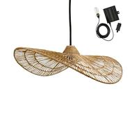 Suspensión solar MARBELLA SOLAR de yute natural con cable híbrido de red y solar de 5 m de longitud