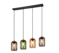 Suspensión Trio Lighting Cork 4xE27 max 10W negro mate - 364600417 [EEK: Non conforme]