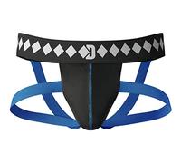 Suspensorio de cuatro tiras elásticas con bolsillo integrado para coquilla para deportes - STR602, Medium, Negro