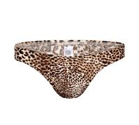 Suspensorio de Leopardo para Hombres, Calzoncillos Deportivos sexys de Tiro bajo, suspensorios Transpirables Entrenamiento, Ropa Interior Tipo Tanga elástica Suave para Hombre