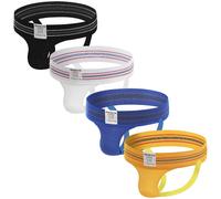 Suspensorio deportivo BSHETR para hombre (paquete de 4, talla L: 32-34, talla 81-86 cm)