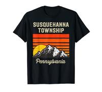 Susquehanna municipio de Pensilvania Retro City Estado Estados Unidos Camiseta