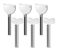 SUSSURRO 6 Unidades de Metal para Pasta de Dientes de Acero Inoxidable, exprimidor de Tubos, Rollo de cremas, exprimidor de Tubos, dispensador de Tubos, Ayuda doméstica para Gel de Pelo, Crema de