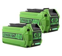 Sustitución de la batería de Li-Ion 40V 6Ah para cortde césped y Herramientas eléctricas compatibles con GreenWorks G-MAX (2 Pack)