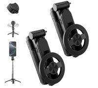 Sustixia Selfie Stick, Sustixia 4-in-1 Multifunctional 360 Rotation Magnetic Selfie Sticks, Extendable Aluminum Alloy Tripod & Phone Holder, with Remote and Metal Ring (2 Sets)