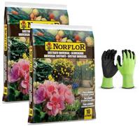 Sustrato para Jardín Plantas Suelos Tierra, Interior y Exteriores, Saco Mezcla de Turba Compost Orgánico, Retención de Agua y Nutrientes, pH 6-7 + Guantes de Regalo. (2X 10 litros Total 20 litros)