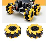 SustVita 48mm Omni-Directional Wheel, Mecanum Wheel for Robot Wheel Accessories, Supporting Smart Robot Car Movement Modes and DIY Robot Components (Two pairs)