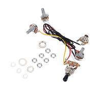 SustVita 500K Pots Guitar Wiring, Electric Guitar Wiring Kit, 3 Way Switch Wiring Harness with 2 Volume 1 Tone 1 Jack for Electric Guitar Bass