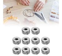 SustVita Antique Silver Bracelet Clips 10Pcs Clip Lock Beads Non Slip Clip Clasps for Jewelry Making and Charm Bracelets (Type 2)