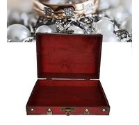 SustVita Caja de Almacenamiento de Madera Retro con Interior de Gran Capacidad para Recuerdos y baratijas, Elegante exhibición de decoración del hogar, construcción de Madera