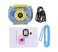 SustVita Cámara de video digital 1080P para niños con pantalla de 2 pulgadas y batería recargable, incluye tarjeta de 32 GB, cámara de acción para niños y niñas de 3 a 12 años (azul con funda