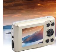 SustVita Cámara de vlogging compacta Zoom, cámara Digital Full HD de 16MP 720p y cámara de Video Portable LCD de 2.7 Pulgadas para Adolescentes, niños, Adultos, Principiantes (Gold)