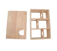 SustVita Casa para hámster de múltiples cámaras con diseño de Laberinto, un escondite de Madera para hámster con Tapa extraíble para fácil Acceso, Accesorio de Jaula para jerbos y