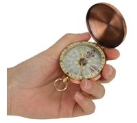 SustVita Compasta de navegación de Cubierta de volcado, brújula de Bolsillo Retro de latón portátil, diseño de Cobre de Metal para Acampar, Senderismo y Paseos en Bote