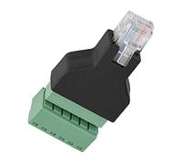 Sustvita Ethernet RJ12 6P6C Conector Macho a 6 Pin El Adaptador Terminal de Tornillo para Sistemas de Cable de Audio Seguro RJ12 y Otros Dispositivos
