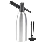 SustVita Homemade Seltzer Water Maker Sifón de soda Dispensador manual de aleación de 1 litro para cócteles carbonatados y bebidas mixtas con una unidad reguladora de presión