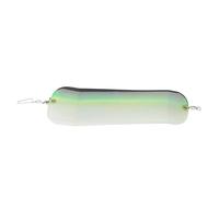 SustVita Intermitente Reflectante para Pesca con curricán con diseño Luminoso de Doble Cara para Pesca en Agua Salada, CREA una acción de señuelo Realista, Intermitente de Pesca (Borde Negro Verde