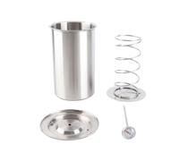 SustVita Jamonero de acero inoxidable, una compacta prensa casera para carnes delicatessen que incluye un termómetro para hacer tocino y jamón, funciona como una prensa para