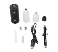 SustVita Juego de aerógrafo de mano recargable, kit de pistola de aerógrafo con compresor, presión de trabajo de 8 a 9 psi, salida de aire de 7 a 7,5 l/min para manualidades y