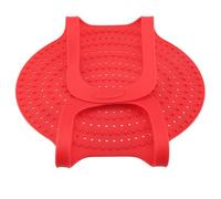 SustVita Levantador de Pavos de Silicona para Hornos y Asadores, una práctica Estera Antiadherente para Levantar Aves de Corral para aves grandes y carnes, se adapta a la mayoría (Roja)