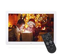 Sustvita Marco de Imagen Digital HD HD, Pantalla de 17 Pulgadas con Despertador y Control Remoto, Agradable para Fotos y Videos (EU Plug)