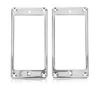 SustVita Marco para pastilla de guitarra eléctrica, 2 piezas con tamaño estándar para proyectos de bricolaje de guitarra y decoración de instrumentos, anillo de montaje de (Silver)