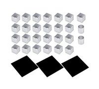 SustVita Molde para Pasteles en Forma de Cubo de Metal 3D con Estructura de Molde para Pasteles de Mousse de Tres Capas para Proyectos Creativos de Repostería, Herramienta para