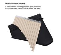 SustVita Pan Flute C Key, 16 Pipes Easy to Learn and Play, Ideal para Niños Adultos Principiantes (off-white)