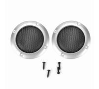SustVita Par de fundas protectoras para altavoces de 2 pulgadas, una cubierta decorativa de malla para altavoces con marco de plástico ABS negro para instalaciones de audio (Plata)