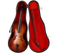 SustVita Pequeño Adorno de Instrumento Musical Hecho de Madera con círculo, una réplica de Mini violín Coleccionable y Modelo de exhibición de Instrumentos pequeños para un