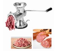SustVita Picadora de carne manual con manivela para embutir salchichas y base de succión resistente para uso en cocina, una máquina picadora de carne para carne de res y cerdo