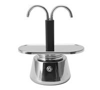 SustVita Pot Stovetop Espresso Maker, una olla de acero inoxidable de 100 ml con diseño de doble boquilla, esta italiana de 2 tazas se directamente en tazas