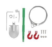 SustVita RC Tow Hook set includes an RC Trailer Chain and heavy duty RC Steel Rope. This multi piece RC Crawler Accessories kit also features a scale RC Shovel Set (Green)