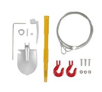 SustVita RC Tow Hook set includes an RC Trailer Chain and heavy duty RC Steel Rope. This multi piece RC Crawler Accessories kit also features a scale RC Shovel Set (Yellow)