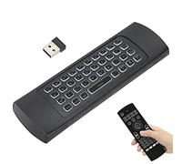 SustVita Teclado inalámbrico Mini Backlight, Control Remoto del Mouse de Aire 2.4G con Sensor infrarrojo para TV Inteligente, proyector y Caja de televisión Android