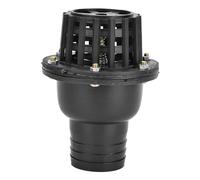 SustVita Water Pump Foot Valve Made of Black PVC for Suction Line Applications a Low Pressure Check Valve Component for Maintaining Prime in Fluid Systems (2in)