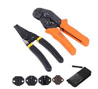 SustVita Wire Crimping Tool Kit with 1.5-2.5mm² Crimping Range for Insulated/Non-Insulated Terminals Includes Wire Stripper Cutter Tool with 4 Jaws