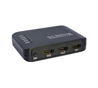 SUSUchens Bajo consumo compatible con-compatible2.0 5x1 Conmutador de vídeo de alta definición Compatible con 4K60Hz Negro